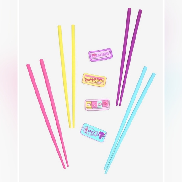 Hello Kitty Chococat Pompompurin Ceramic Chopsticks rests trays Set 4 - Picture 7 of 15